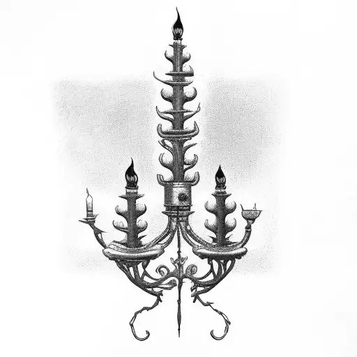 vintage book (spine facing out) with an old candelabra or single long candle with wax dripping  tattoo design idea
