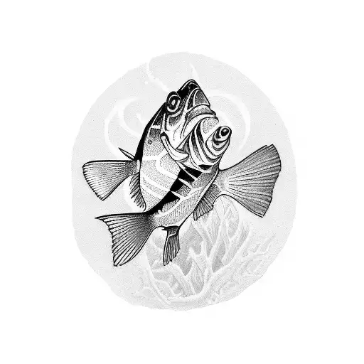 bass fish  tattoo design idea
