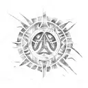 water color, Polynesian, no purple, no flowers, American flag tattoo design idea