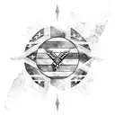 water color, Polynesian, no purple, no flowers, American flag tattoo design idea