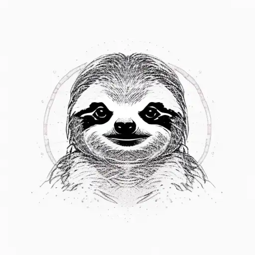 Sloth Tattoo Family Vector Images 19