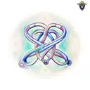 Celestial twins representing the Gemini zodiac sign intertwined with a stethoscope to symbolize your occupation as a nurse tattoo design idea