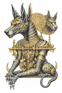 Anubis, King Yan and Libra tattoo design idea