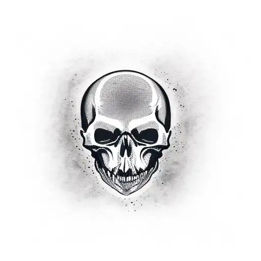 vampire skull tattoo design idea