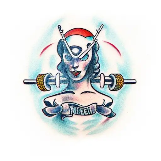 Swimming, strength, dicipline tattoo design idea