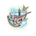 Swimming, strength, dicipline tattoo design idea