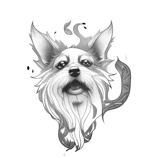 fu dog tattoo design idea