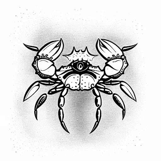 crab angel tattoo design idea