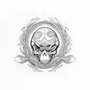 Grateful dead logo, fish, brain tattoo design idea