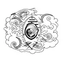 Grateful dead, fish, brain tattoo design idea