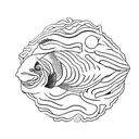 Grateful dead, fish, brain tattoo design idea