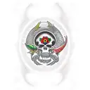 Grateful dead logo, fish, brain tattoo design idea