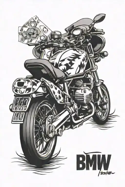 bmw e36 poker tattoo design idea