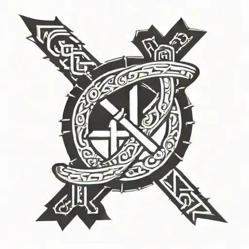 viking runes tattoo design idea