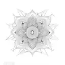lotus flower men geometruc tattoo design idea