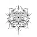 lotus flower men geometruc tattoo design idea