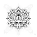 lotus flower men geometruc tattoo design idea