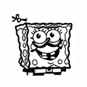 spongebob  tattoo design idea