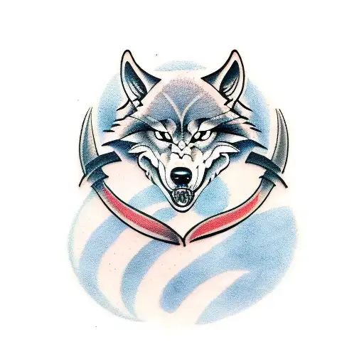 viking wolf tattoo design idea