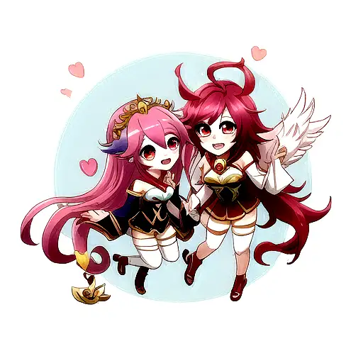 Rakan and Xayah from League of legends tattoo design idea