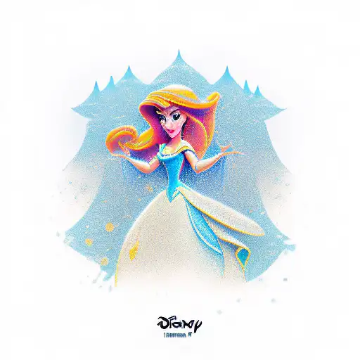disney princess tattoo design idea