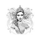 disney princess tattoo design idea