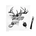 bristol black rasberry vine on the left that evolves into a deer antler on the right horizontally  tattoo design idea