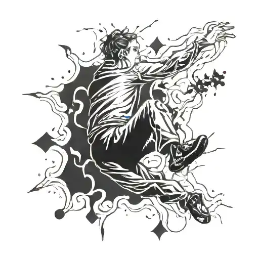 A falling man tattoo design idea