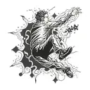 A falling man tattoo design idea