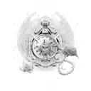 mom nurse and son enginer tattoo design idea