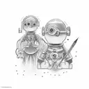 mom nurse and son enginer tattoo design idea