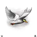 ducks flying tattoo design idea