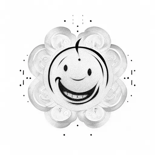 Smiley face tattoo design idea