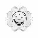Smiley face tattoo design idea