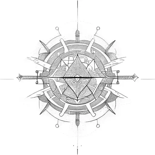 ship tattoo design idea