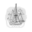 ship tattoo design idea