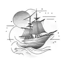 ship tattoo design idea