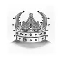 crown with King word underneath  tattoo design idea
