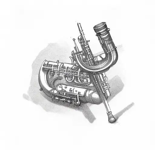 clarinet tattoo design idea