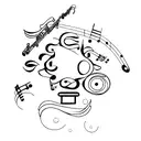 clarinet tattoo design idea