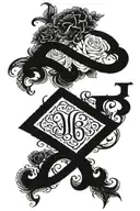 MARIA in gothic lettering horizontally tattoo design idea