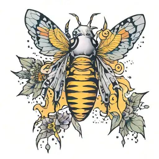 cool spinw tattoo looks like billie eilish's tattoo design idea