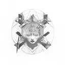 A tattoo that combines elements of literature, music, and art tattoo design idea