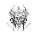 A tattoo that combines elements of literature, music, and art tattoo design idea