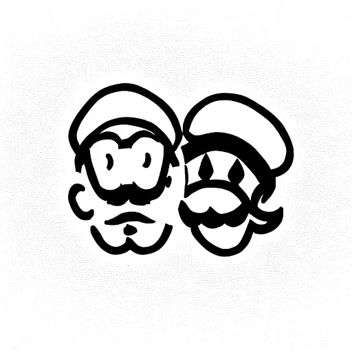 Mario and Luigi tattoo design idea