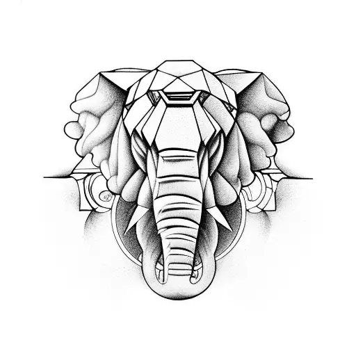 relojes y elefantes de dali. ajedrez. tattoo design idea