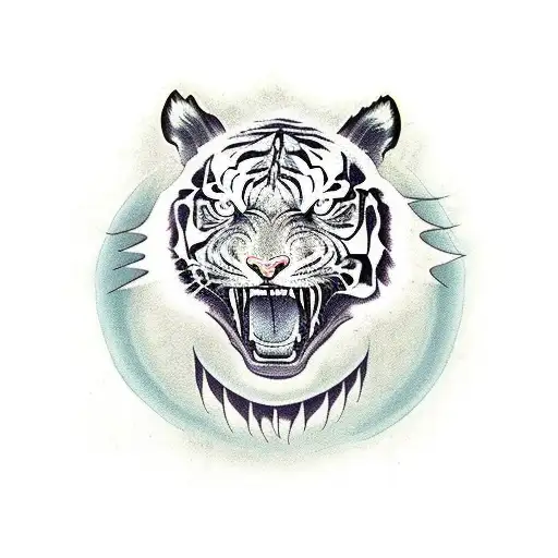 crawling water tiger personal growth anger  tattoo design idea