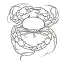 crab holding scissors  tattoo design idea