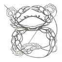 crab holding scissors  tattoo design idea