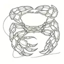 crab holding scissors  tattoo design idea